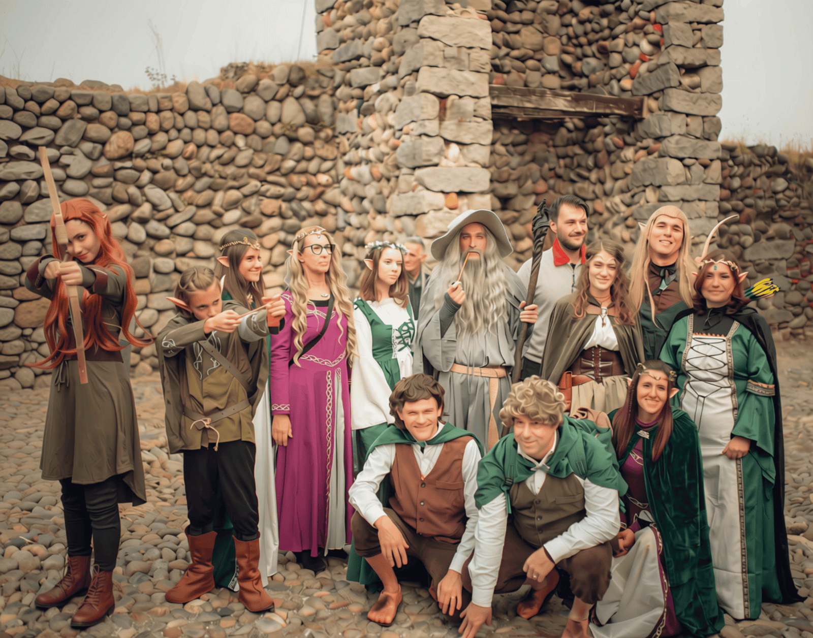 Gruppo cosplay della Compagnia dell'Anello